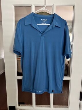Fourlaps Men's Harbor Blue Polo - Breathable Performance Shirt